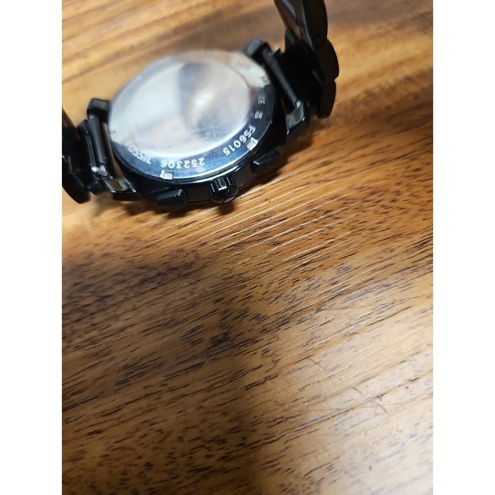 Fossil FS6015 Chronograph Analog Watch Black 5 Hands 5 ATM